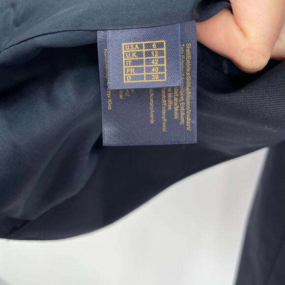 Women’s Brooks Brothers 346 Navy Blue Blazer sz 6 Classic Navy 3 Button Wool - Picture 10 of 12